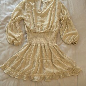 Chelsea & Violet Girls Boho Dress in Ivory small